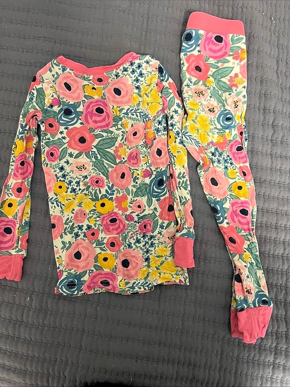 Little Sleepies Watercolor Meadow Two-Piece Pajama Set Floral Pajama Set Pink &
